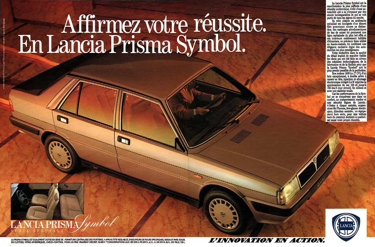 Advert Lancia 1987