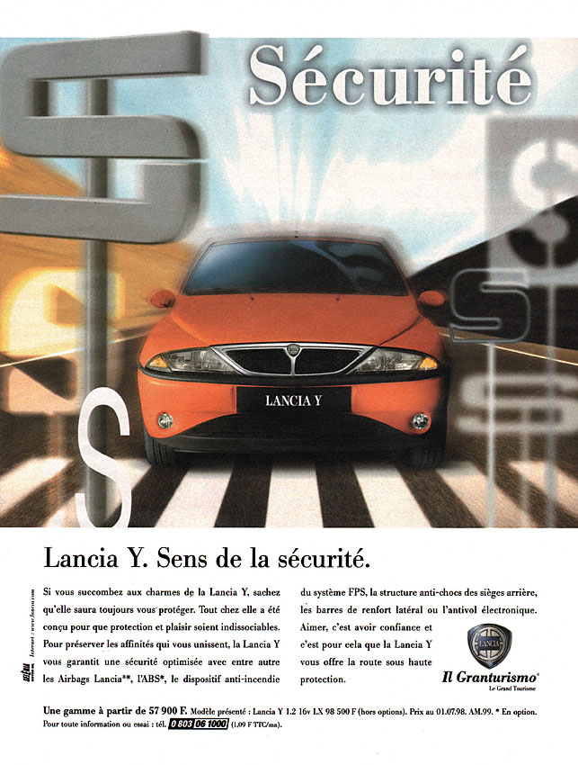 Advert Lancia 1998
