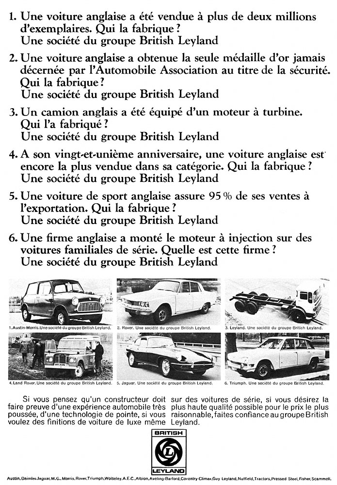Advert Leyland 1969
