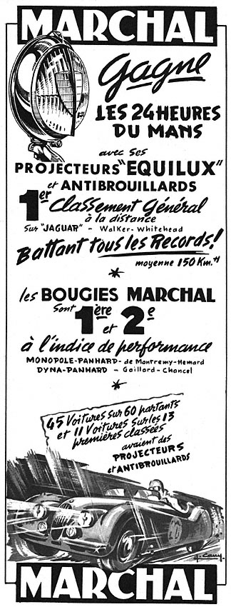 Advert Marchal 1951