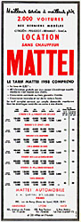 Advert Mattei 1958