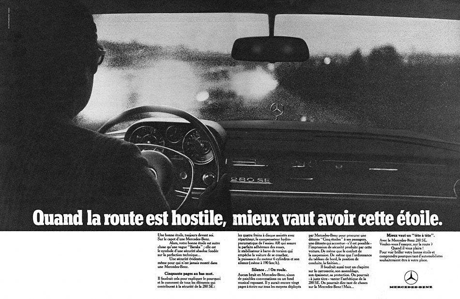 Advert Mercedes 1970