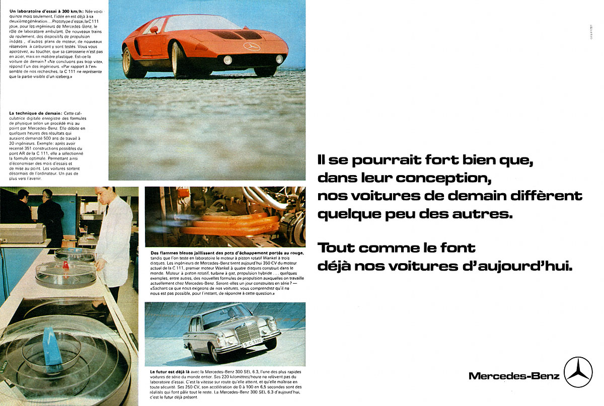 Advert Mercedes 1970