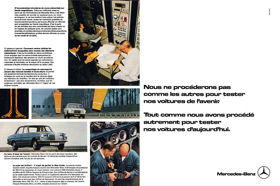 Advert Mercedes 1970