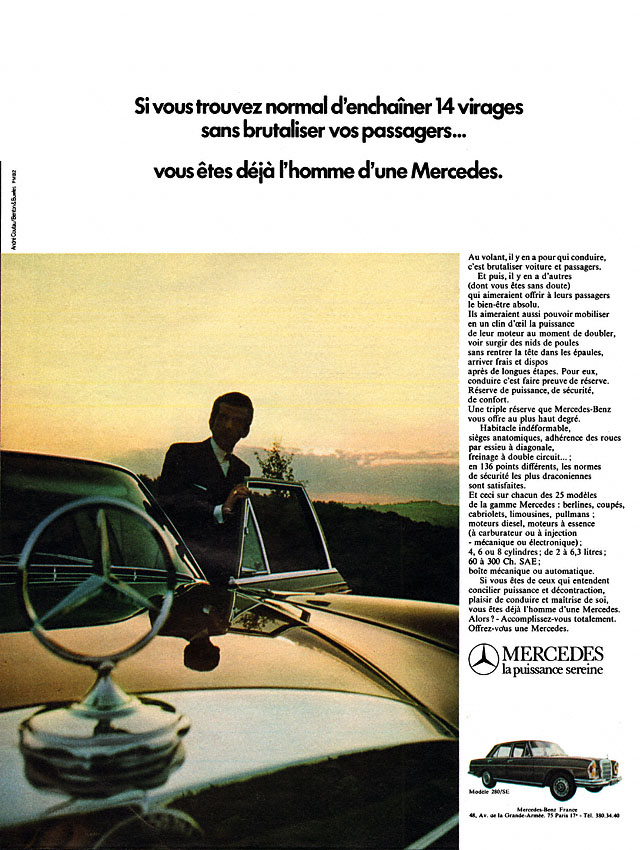 Advert Mercedes 1972