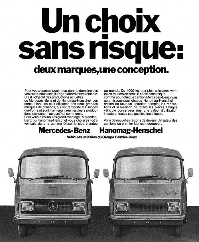 Advert Mercedes 1972