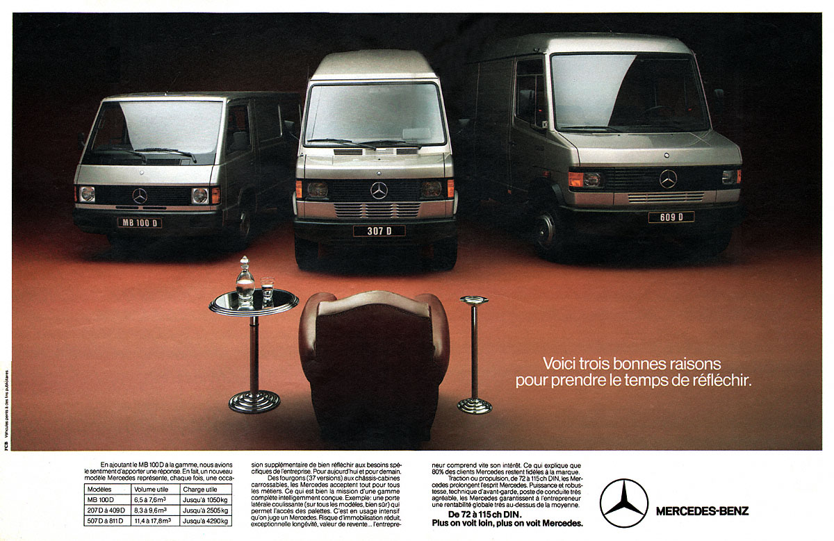 Advert Mercedes 1988