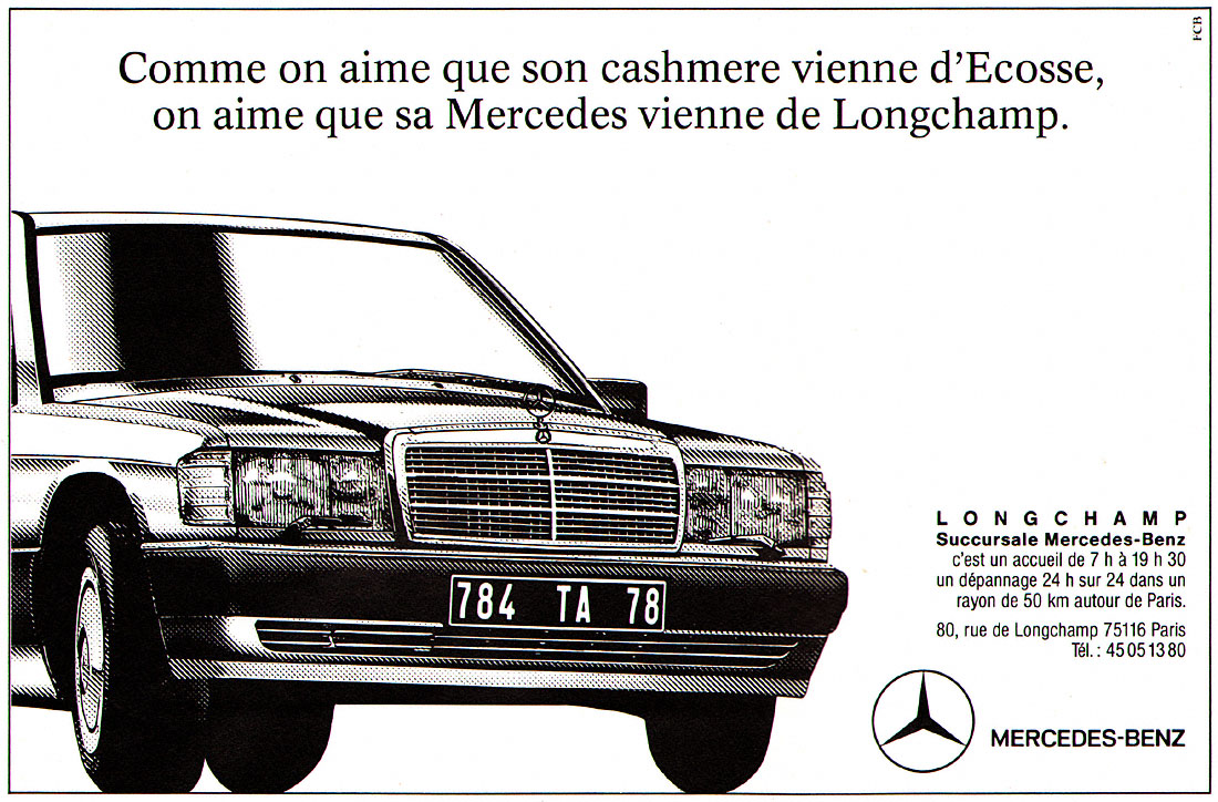 Advert Mercedes 1989