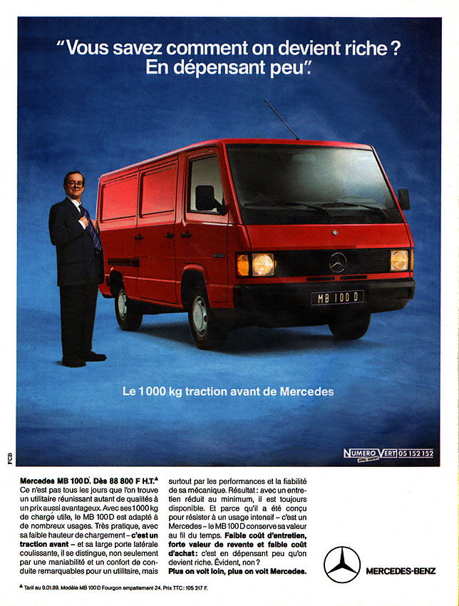 Advert Mercedes 1989