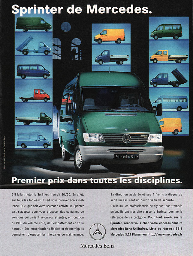 Advert Mercedes 1998