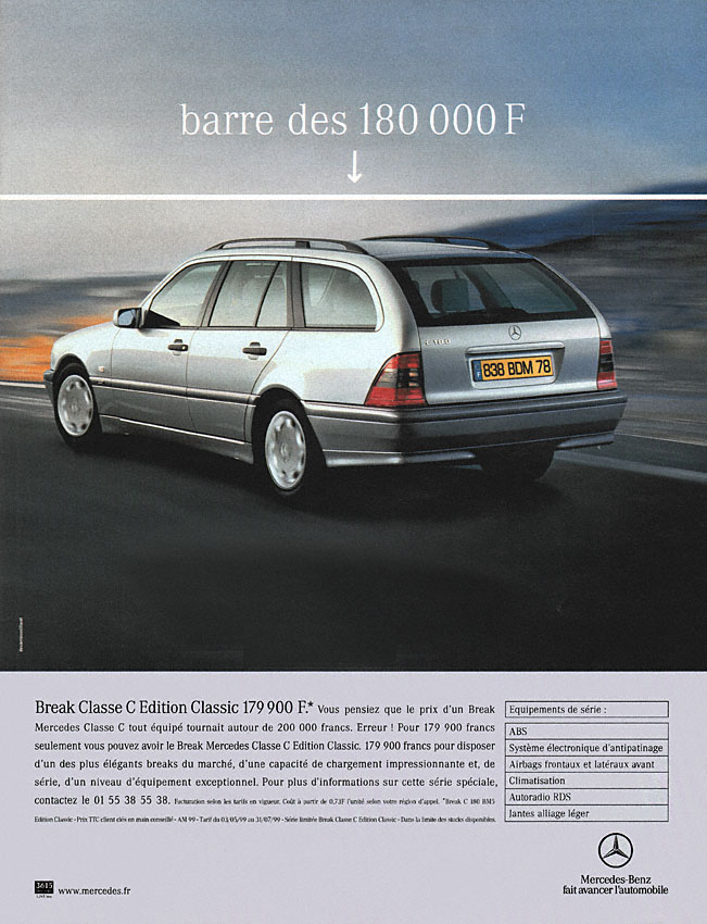 Advert Mercedes 1999