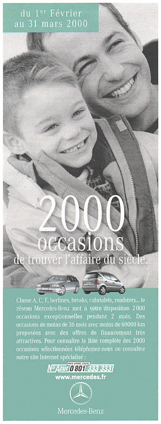 Advert Mercedes 2000
