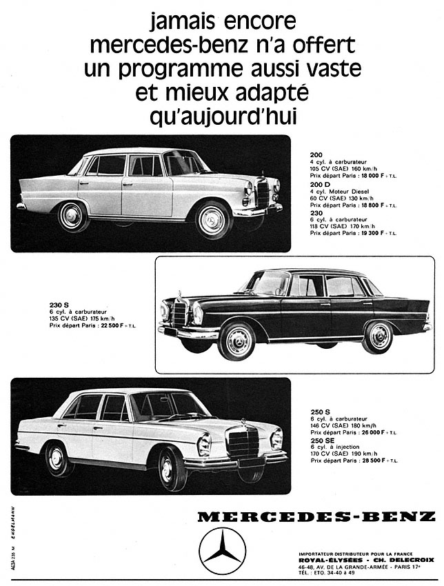 Advert Mercedes 1966