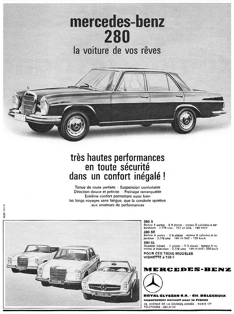 Advert Mercedes 1968