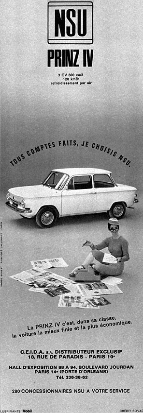 Advert NSU 1969