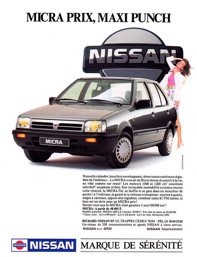 Advert Nissan 1990