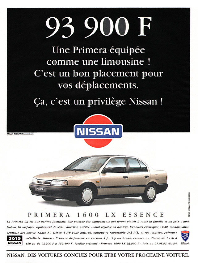 Advert Nissan 1993