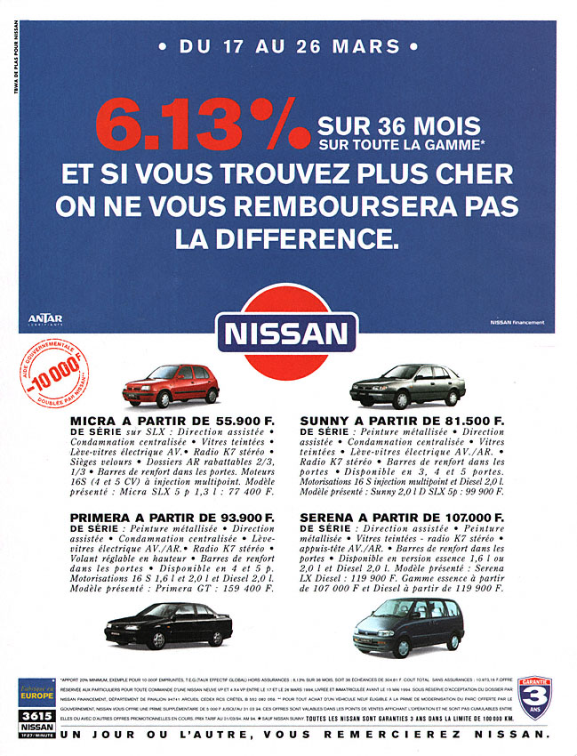 Advert Nissan 1994