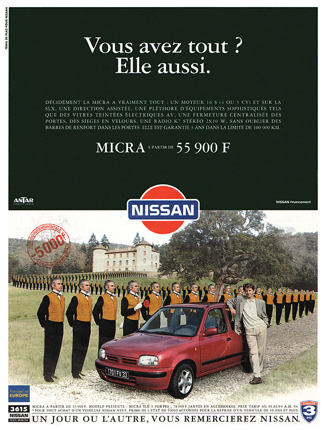 Advert Nissan 1994