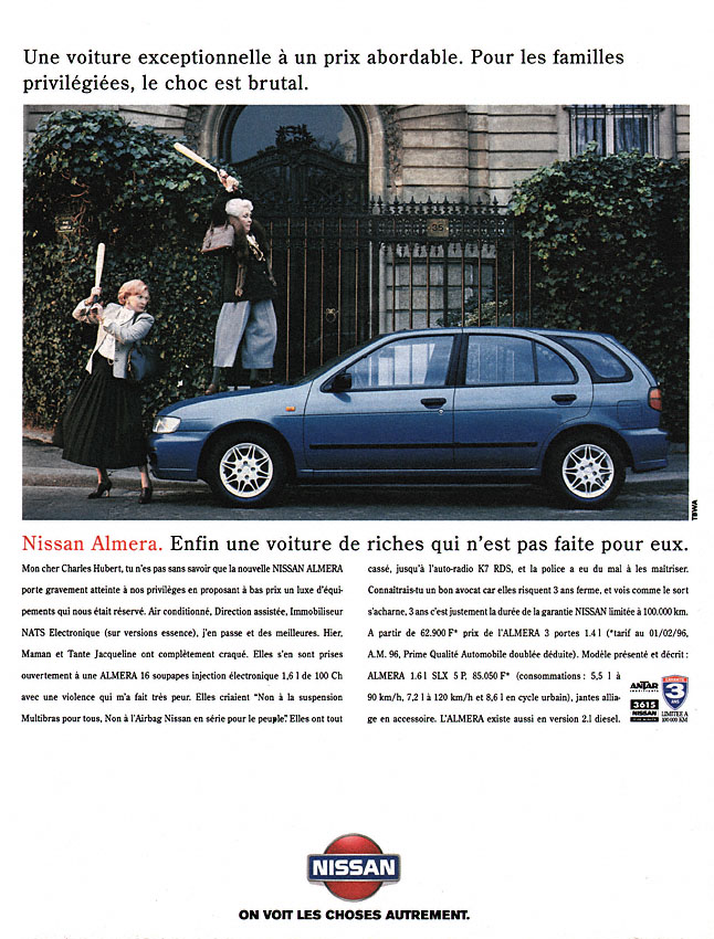 Advert Nissan 1996