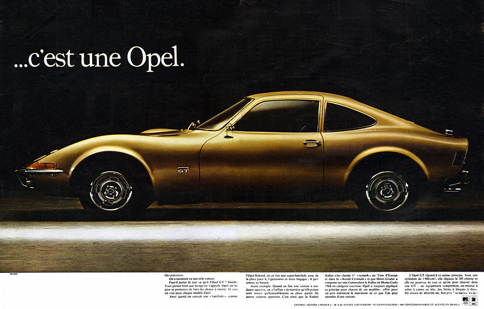 Advert Opel 1968