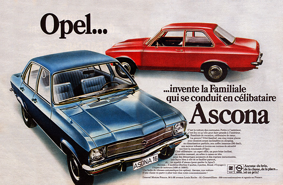 Advert Opel 1970