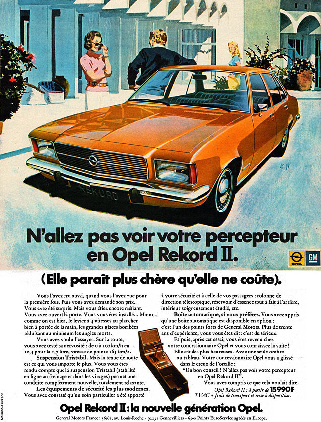 Advert Opel 1972