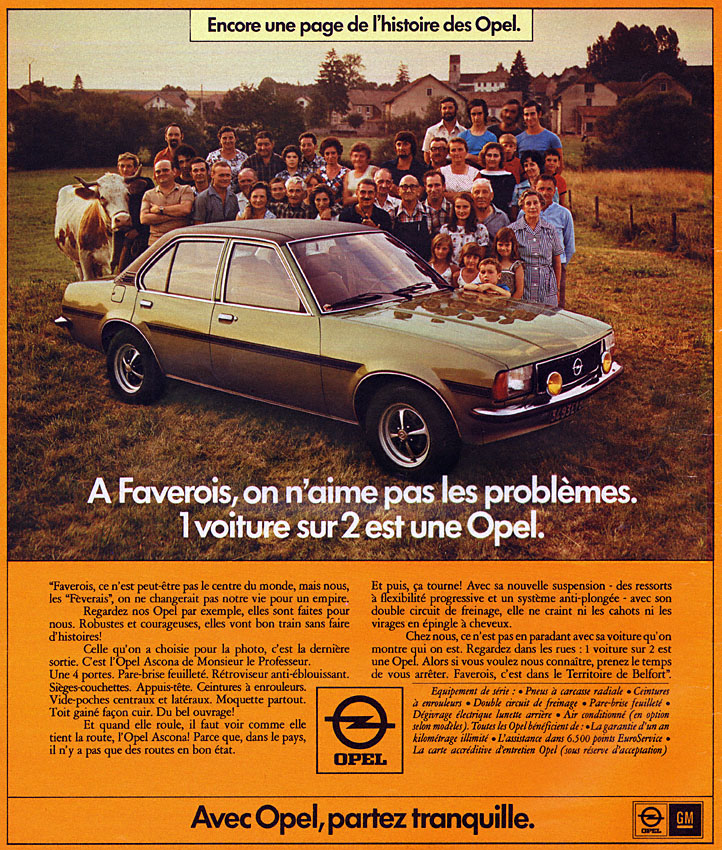 Advert Opel 1976