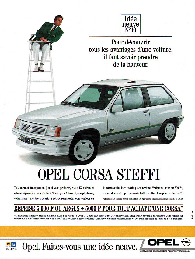 Advert Opel 1990