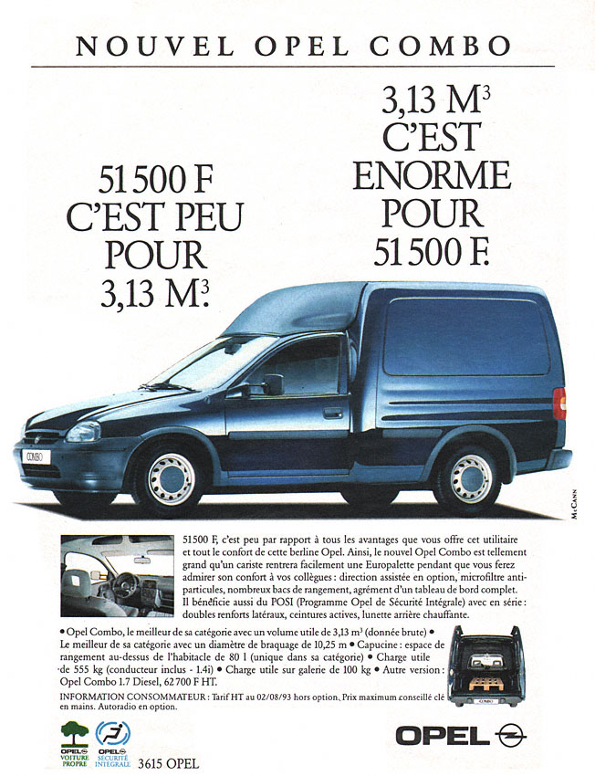 Advert Opel 1993