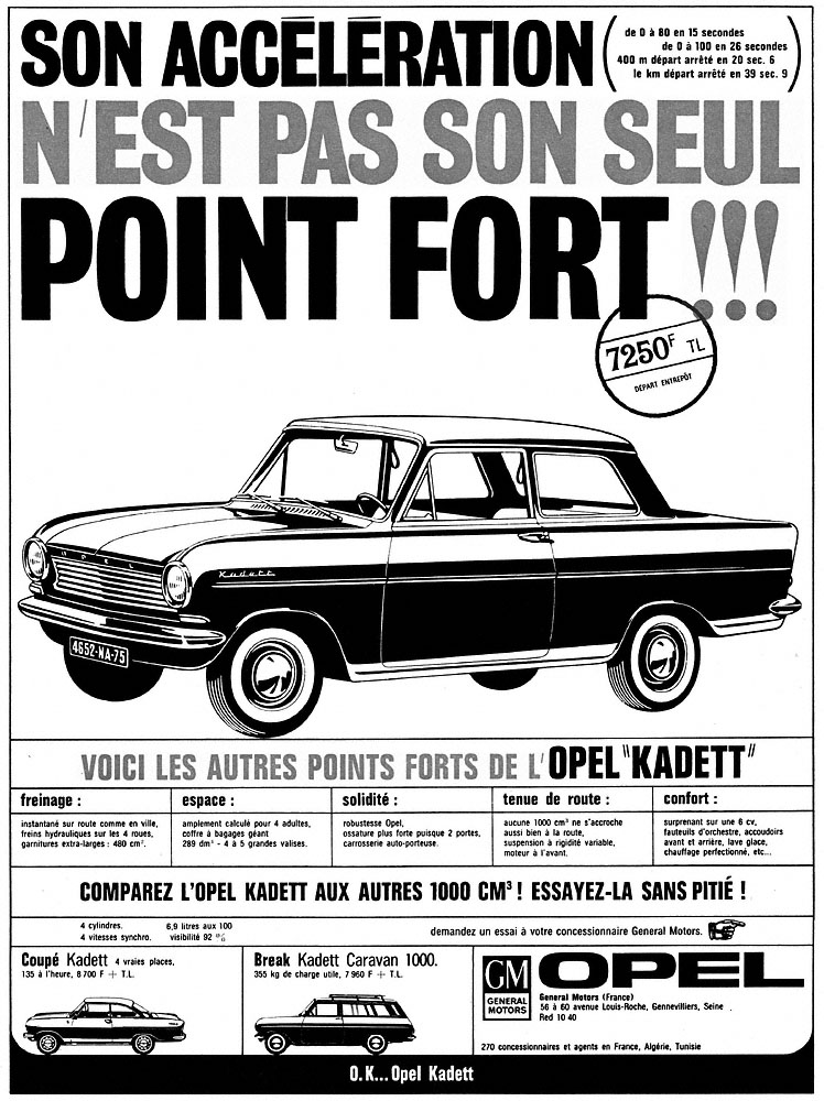 Advert Opel 1964