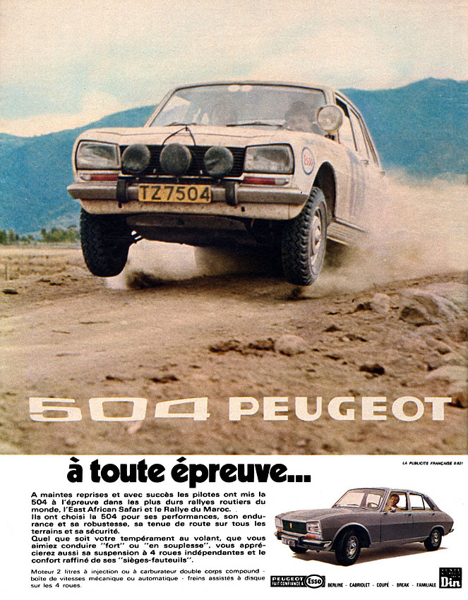 Advert Peugeot 1971