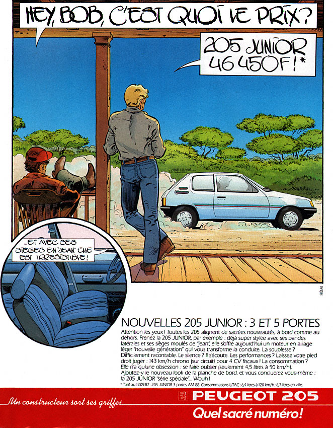 Advert Peugeot 1987