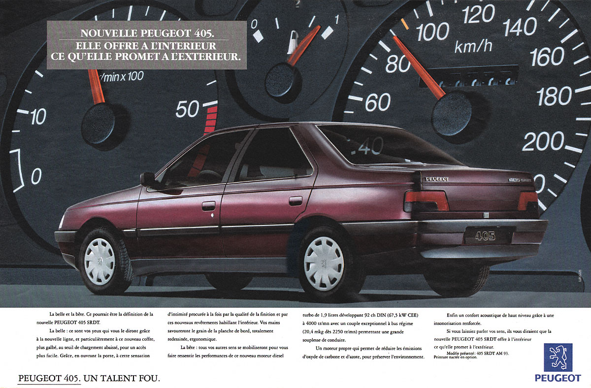 Advert Peugeot 1993