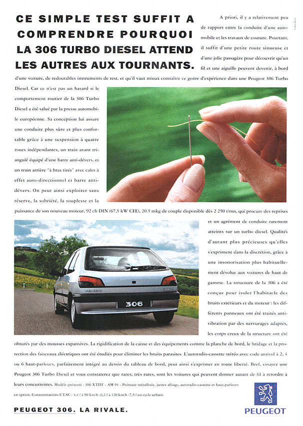 Advert Peugeot 1993