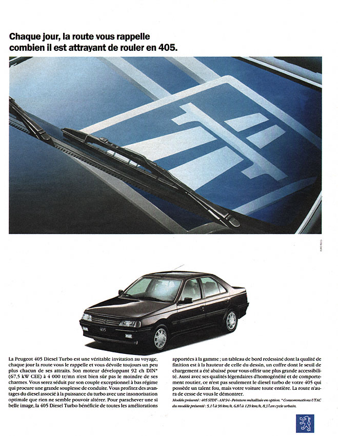 Advert Peugeot 1993