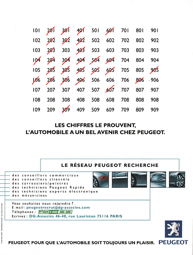 Advert Peugeot 2000