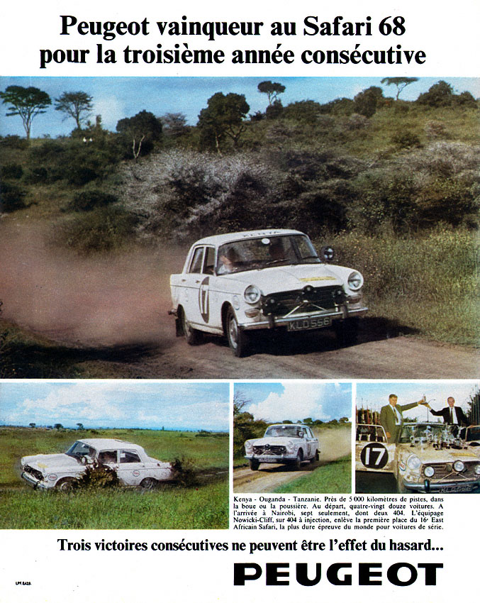 Advert Peugeot 1968