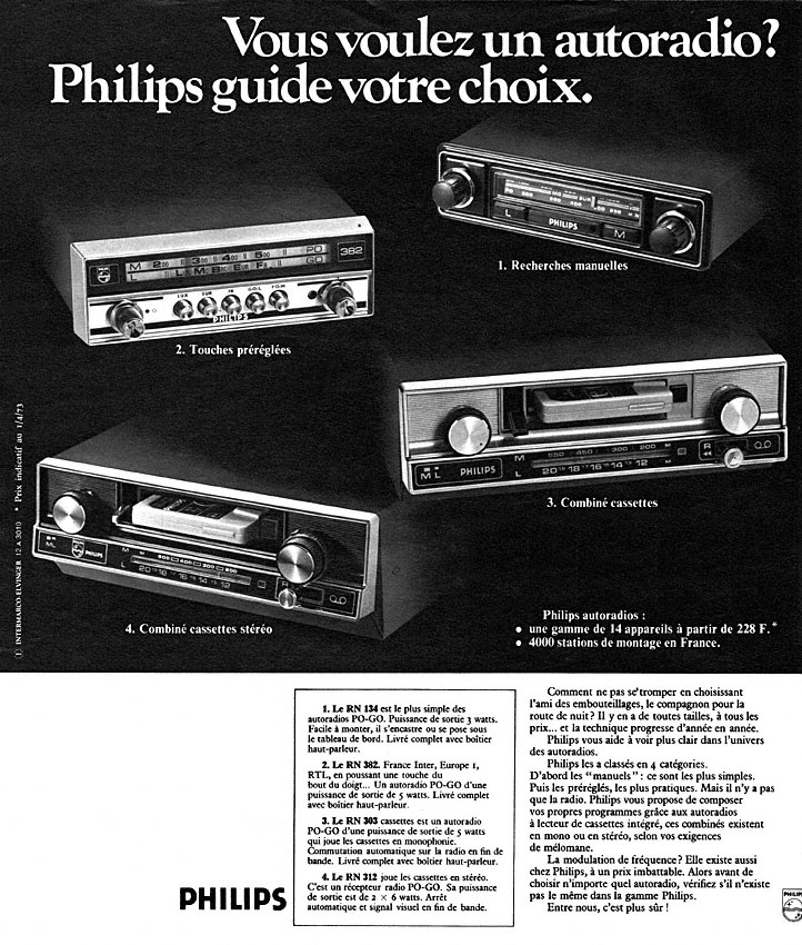 Advert Philips 1973