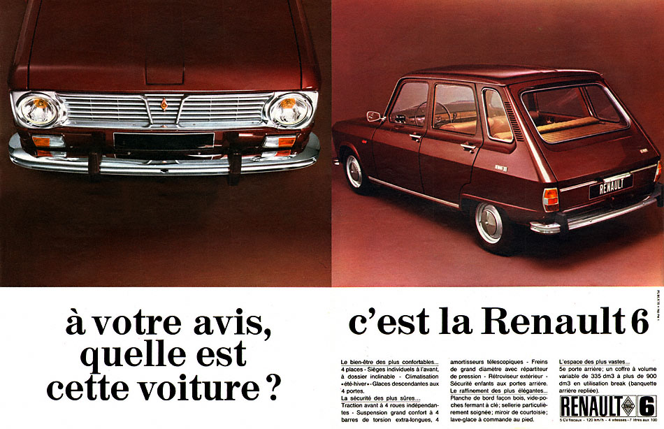 Advert Renault 1968