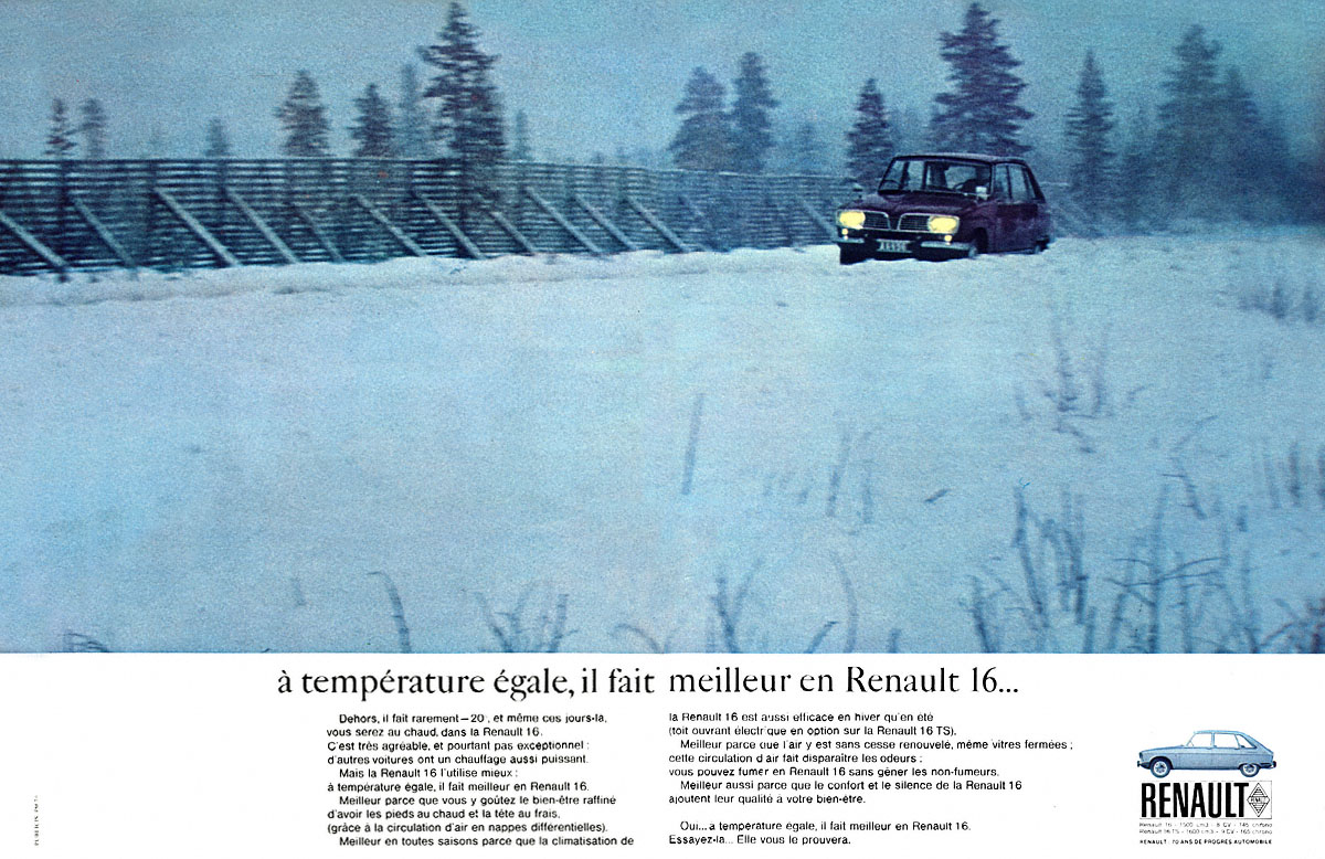 Advert Renault 1969