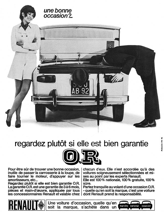 Advert Renault 1969