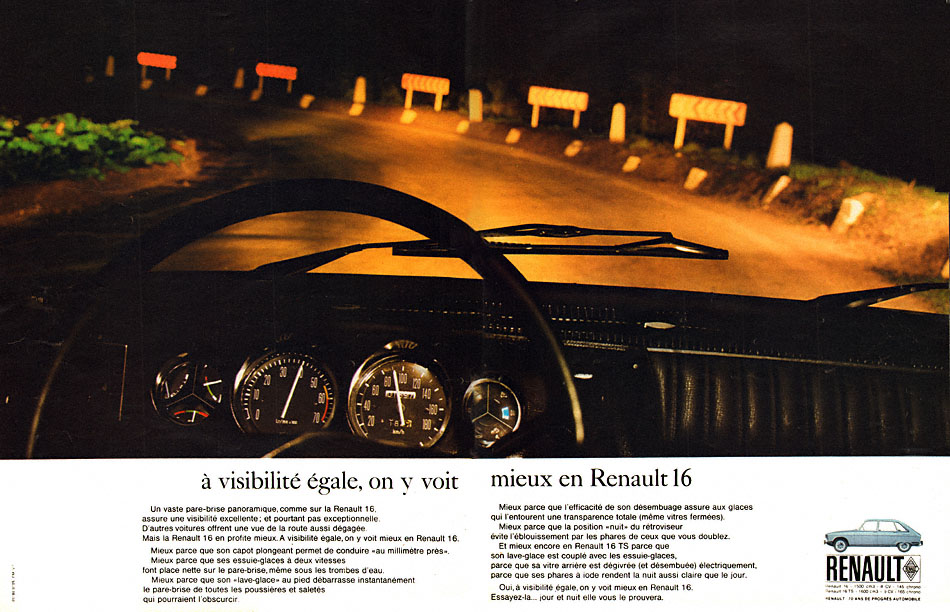 Advert Renault 1969