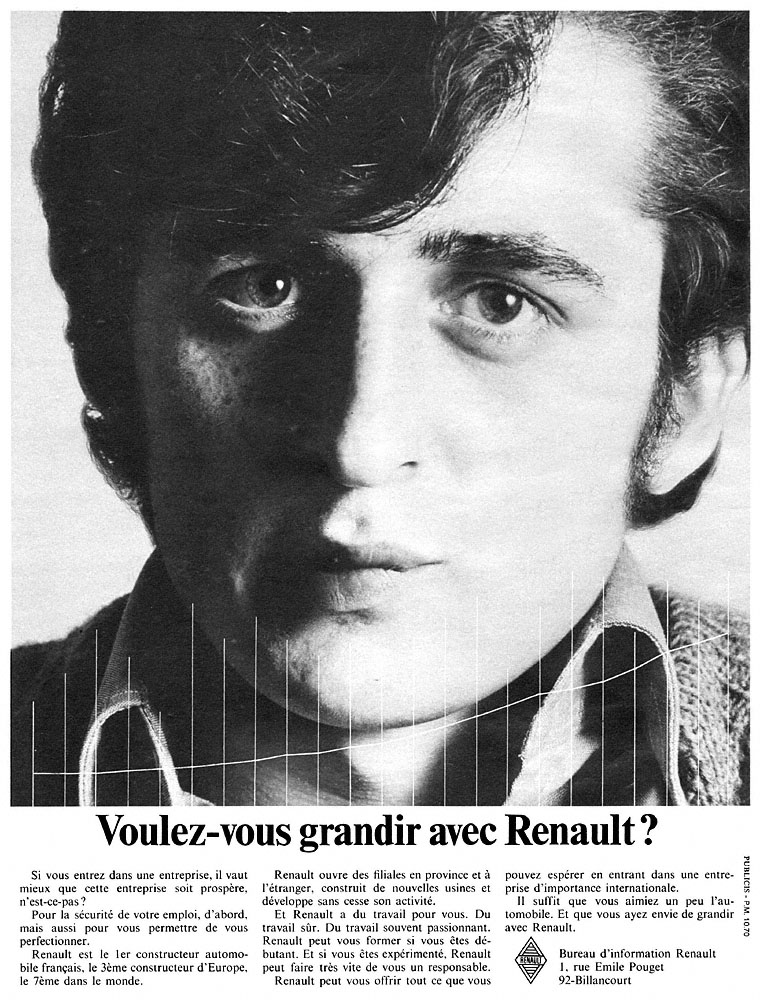 Advert Renault 1970