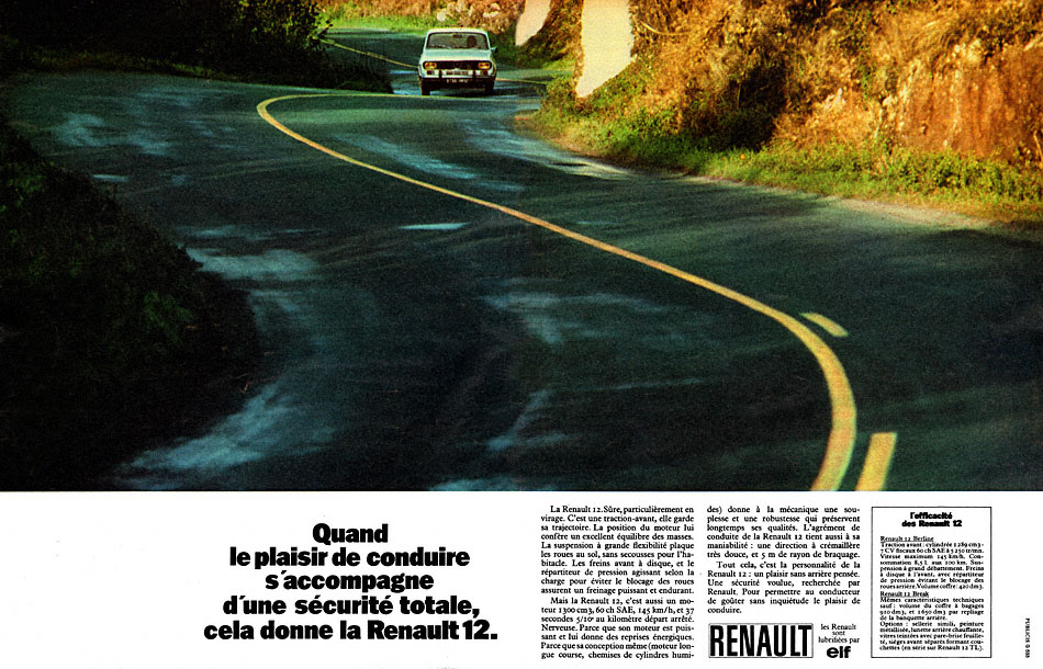Advert Renault 1972