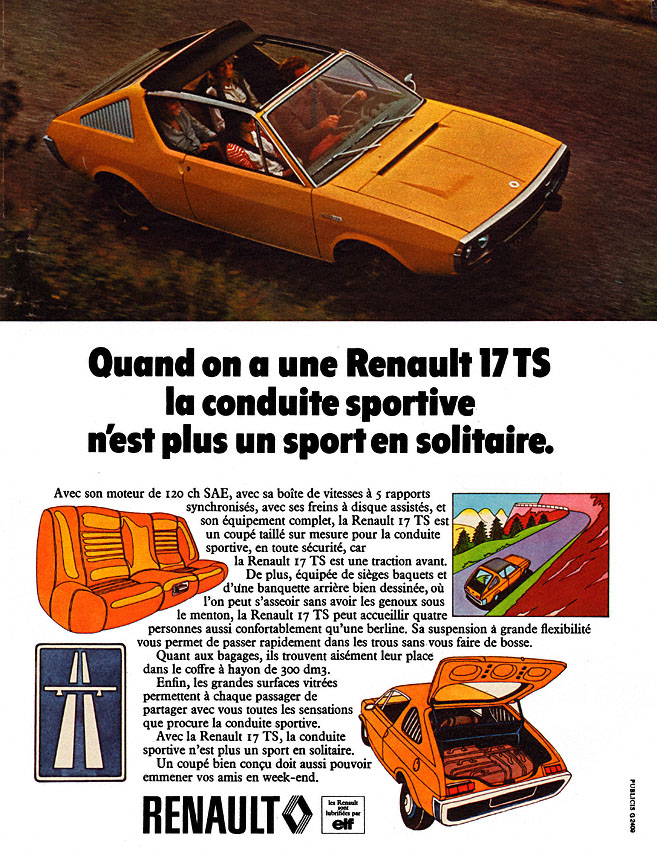 Advert Renault 1972