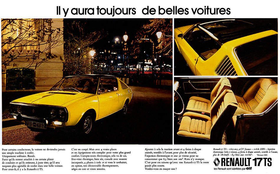 Advert Renault 1974