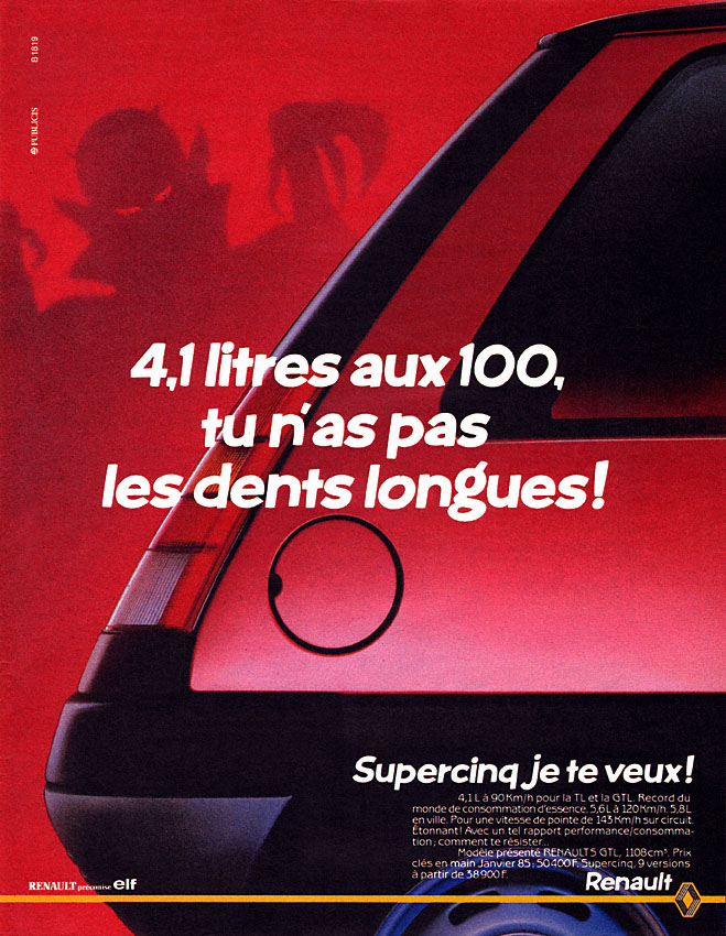 Advert Renault 1985