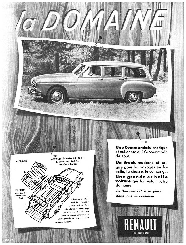 Advert Renault 1956