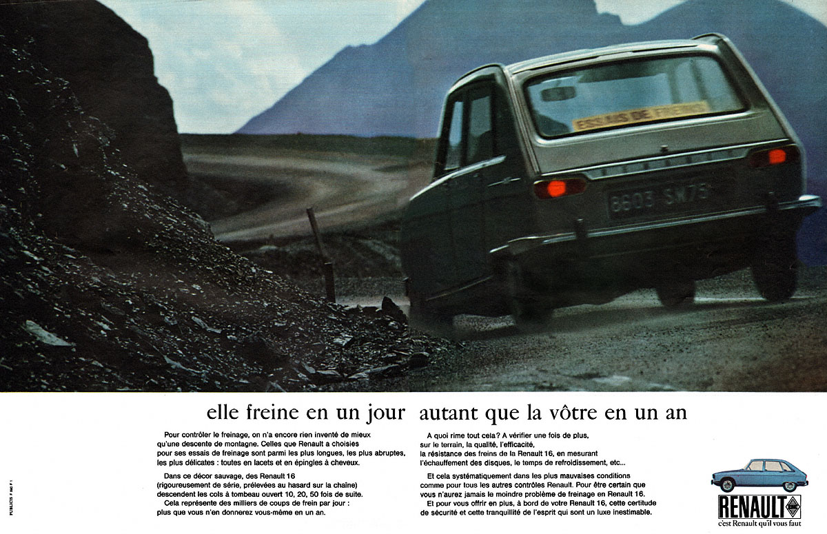 Advert Renault 1966